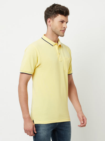Yellow Polo T-Shirt-Men T-Shirts-Crimsoune Club