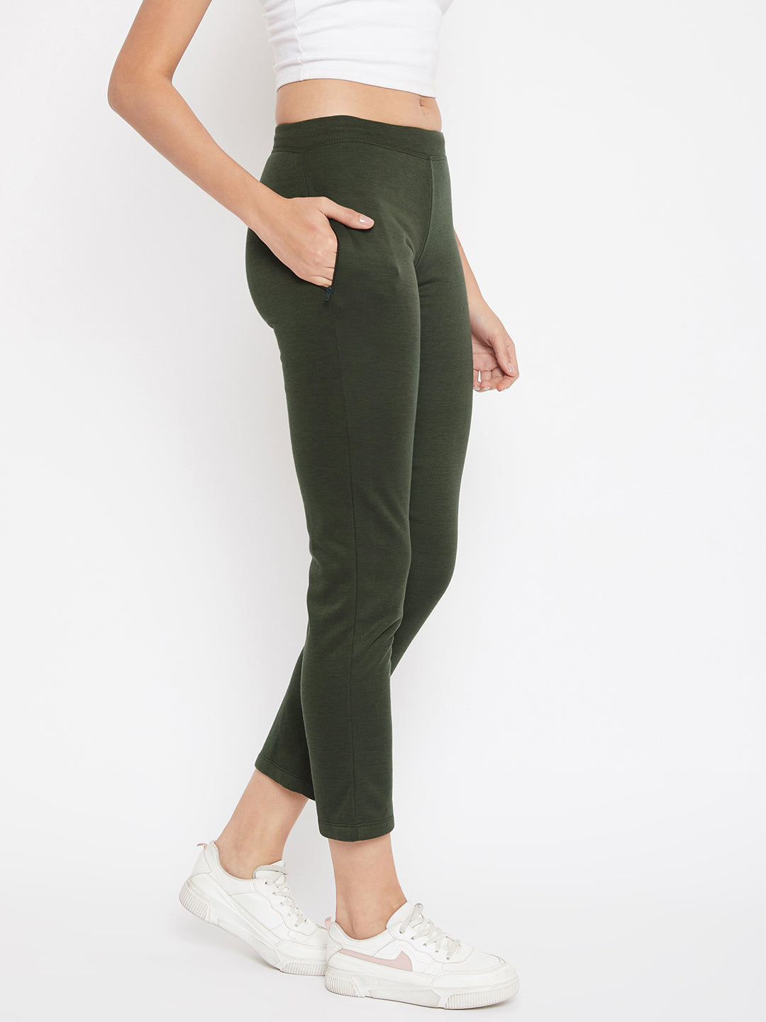Olive Track Pants - Women Track Pants