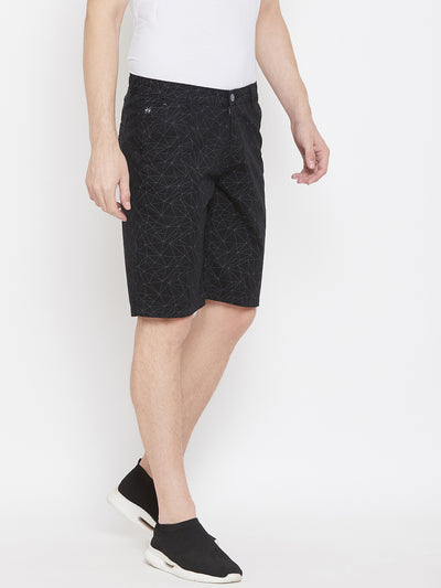 Black Printed shorts - Men Shorts