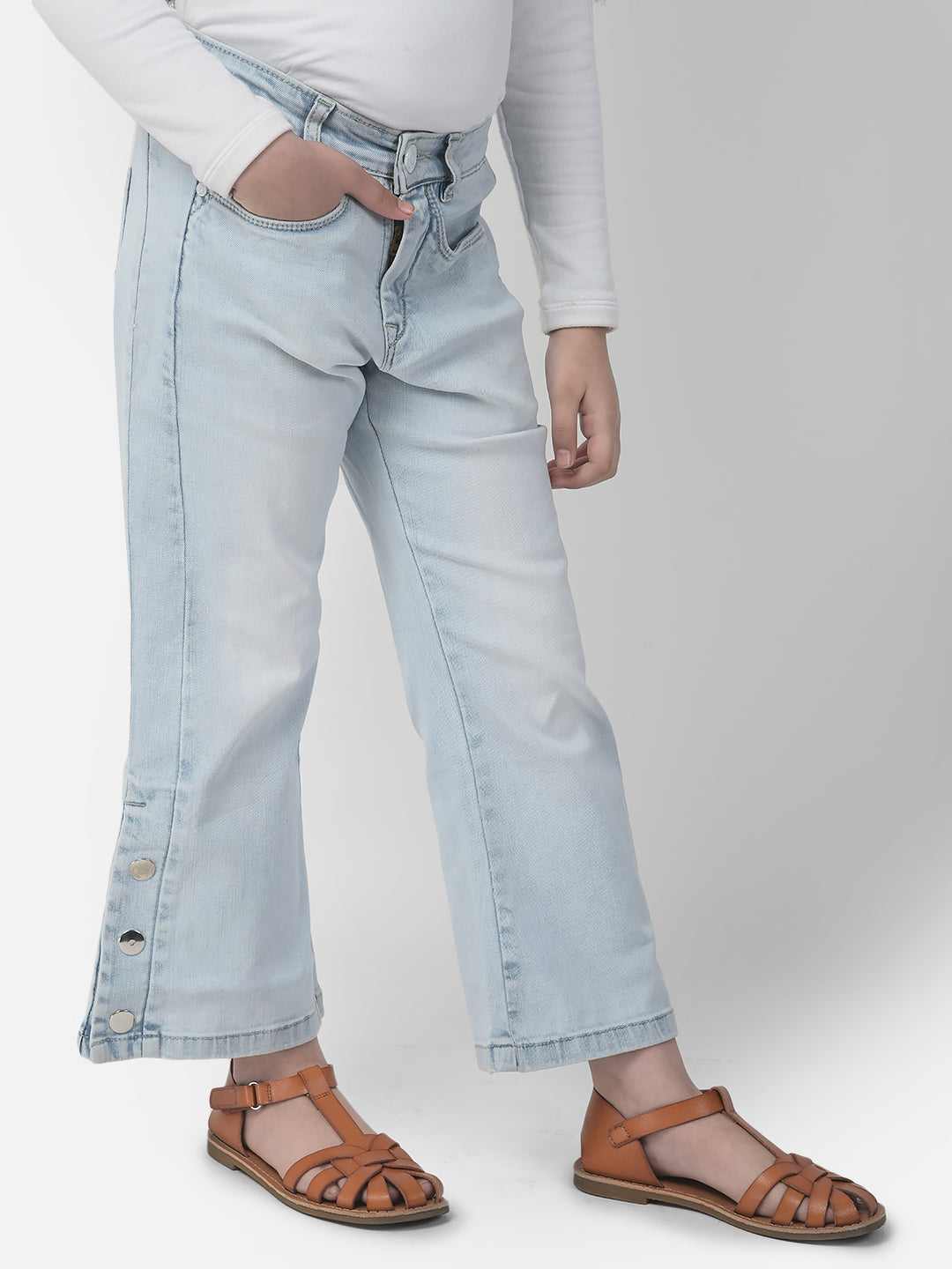  Light Blue Boot-Cut Denims