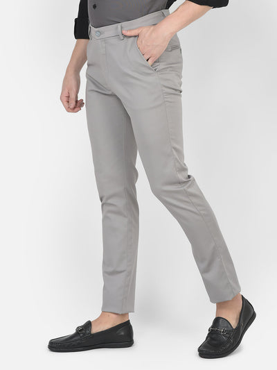   Grey Regular Rise Trousers