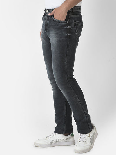  Heavy Wash Charcoal Grey Jeans