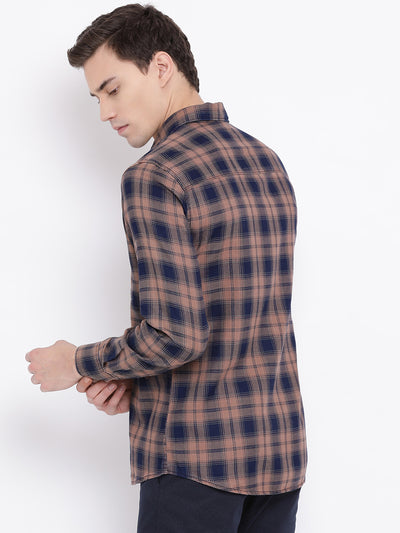 Brown Checked Shirt - Men Shirts