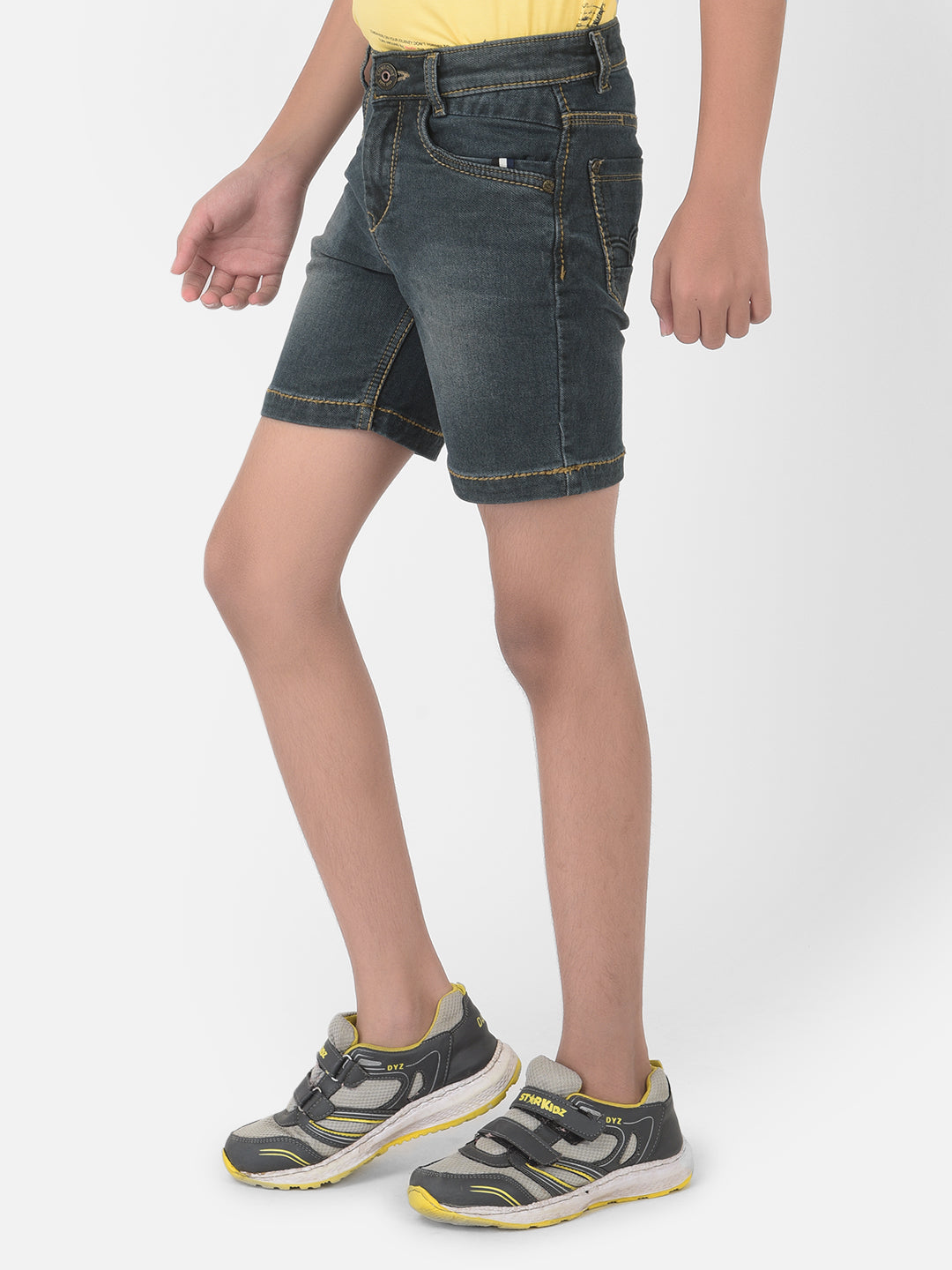 Grey Light Fade Denim Shorts - Boys Shorts