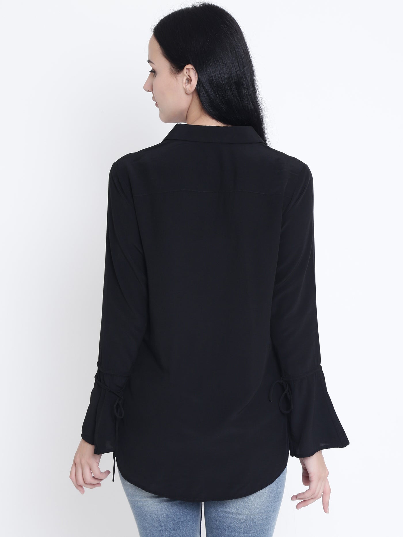 Black Full Sleeves Shirt - Women Shirts