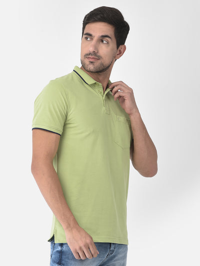 Light Green Polo T-Shirt - Men T-Shirts