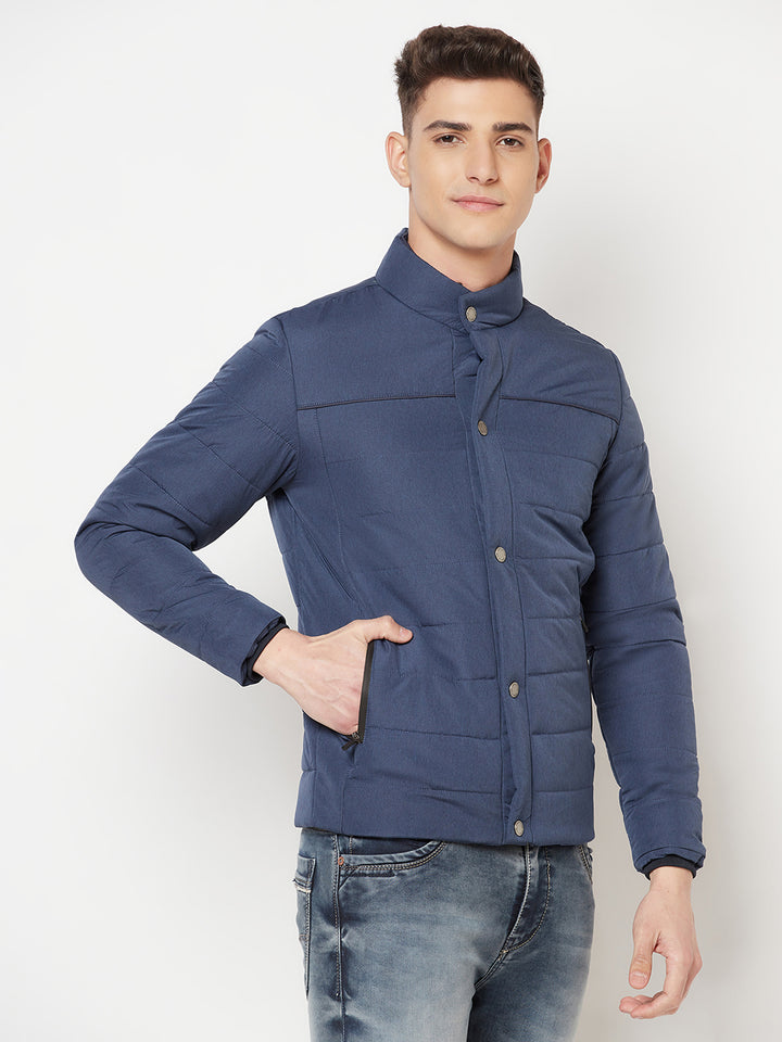 Navy Blue Padded Jacket - Men Jacket