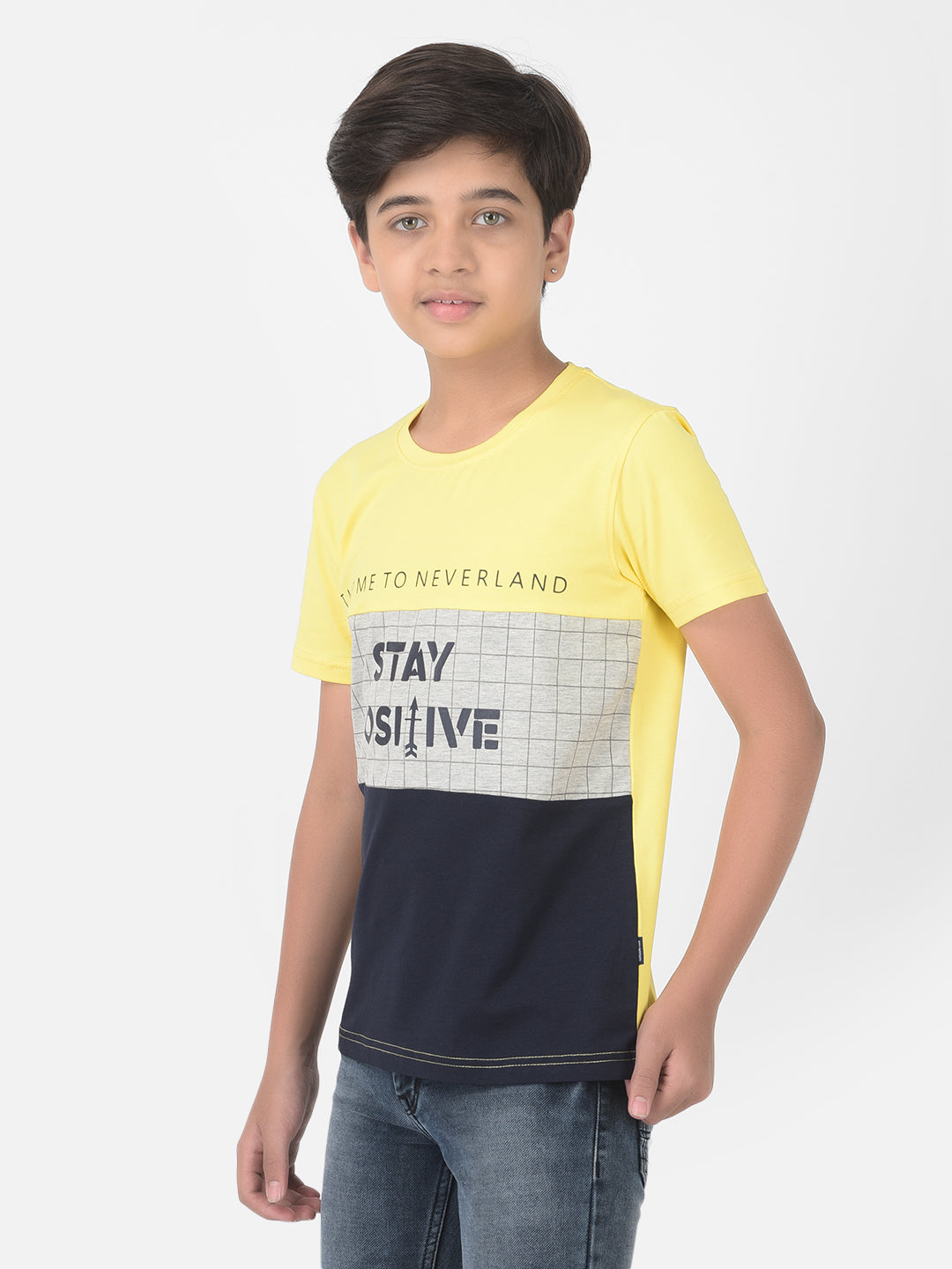 Multi-Color Colourblocked Round Neck T-shirt - Boys T-Shirts