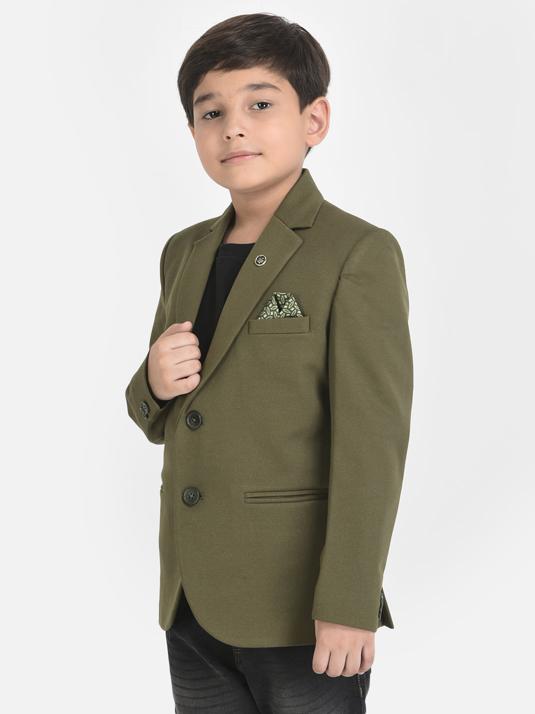 Olive Blazer with 3 Pocket Styling