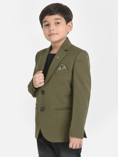 Olive Blazer with 3 Pocket Styling