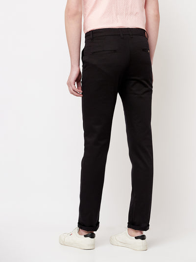 Black Casual Trousers - Men Trousers