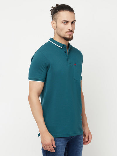 Green Polo T-Shirt - Men T-Shirts