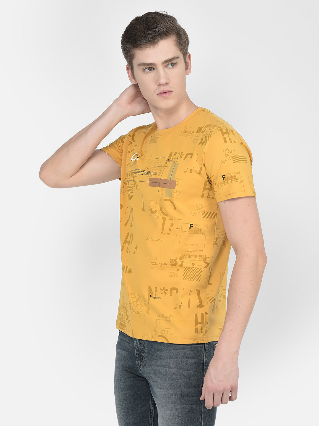  Mustard Graphics T-Shirt