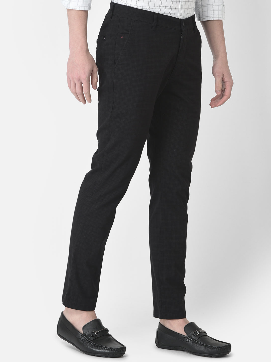  Black Checked Trousers