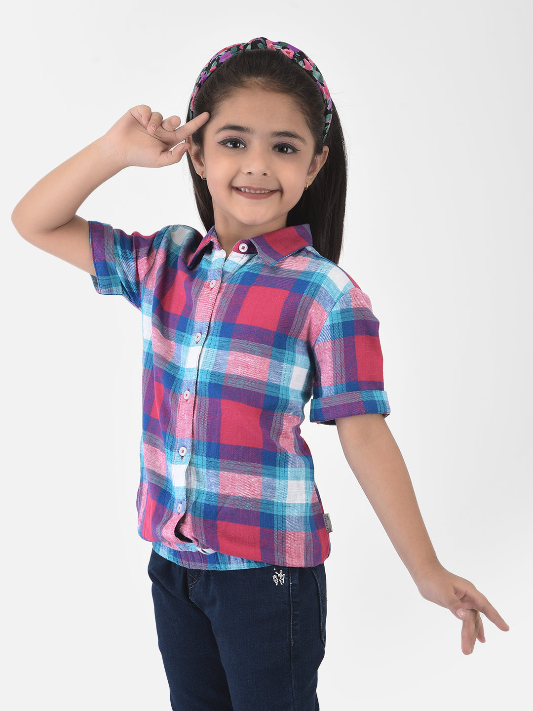Pink Tartan Checked Shirt - Girls Shirts