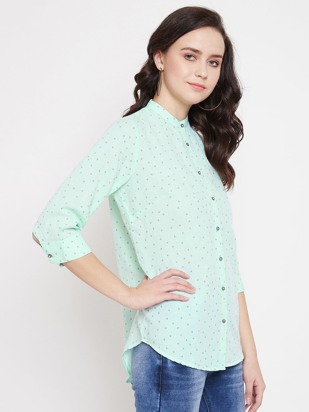 Printed Slim Fit Casual Shirt - Women Shirts