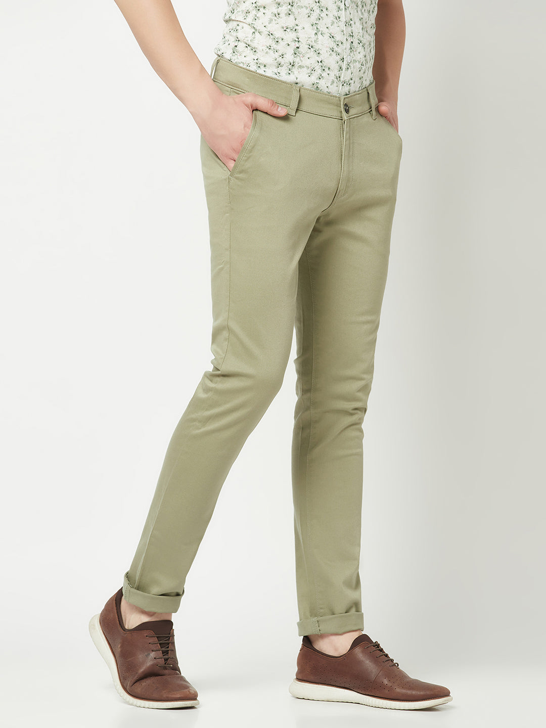 Yepme Pista Green Formal Shirt with Brown Trousers & Slip-on Shoes –  suprit-test