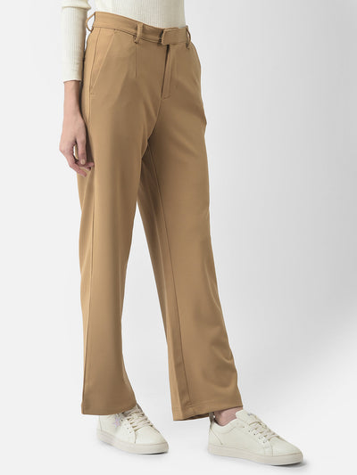  Khaki Wide-Leg Pants 