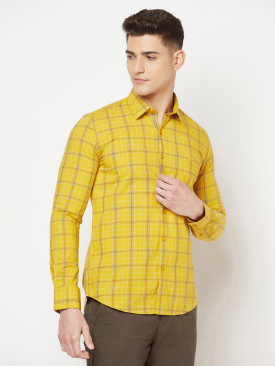 Mustard Shepherd Checked Shirt - Men Shirts