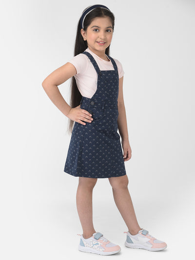 Navy Blue Pinafore Dress - Girls Dress