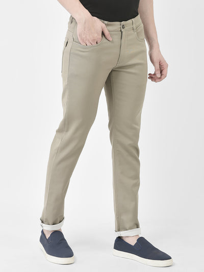  Slim-Fit Light Grey Trousers