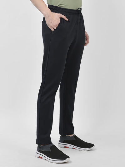  Navy Blue Logo-Work Track Pants