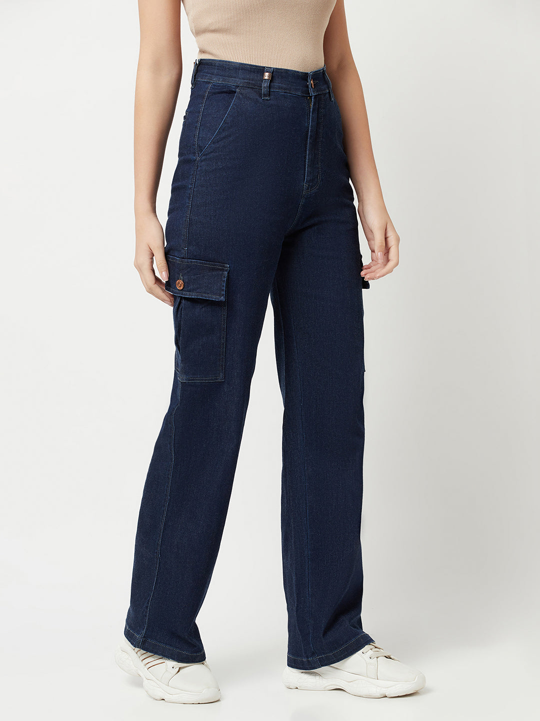 Cargo Jeans-Women Jeans-Crimsoune Club