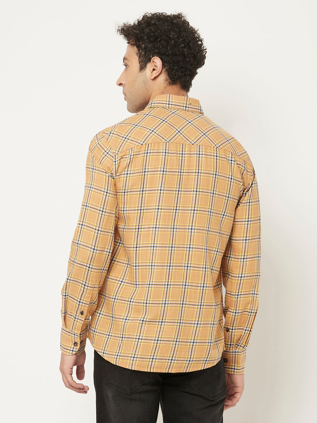   Beige Shirt in Tartan Checks