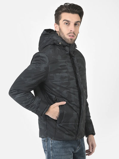  Camouflage Print Padded Jacket 