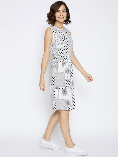 White Polka Dots Dress - Women Dresses