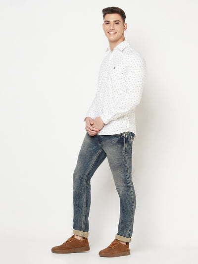 Blue Heavy Fade Jeans - Men Jeans