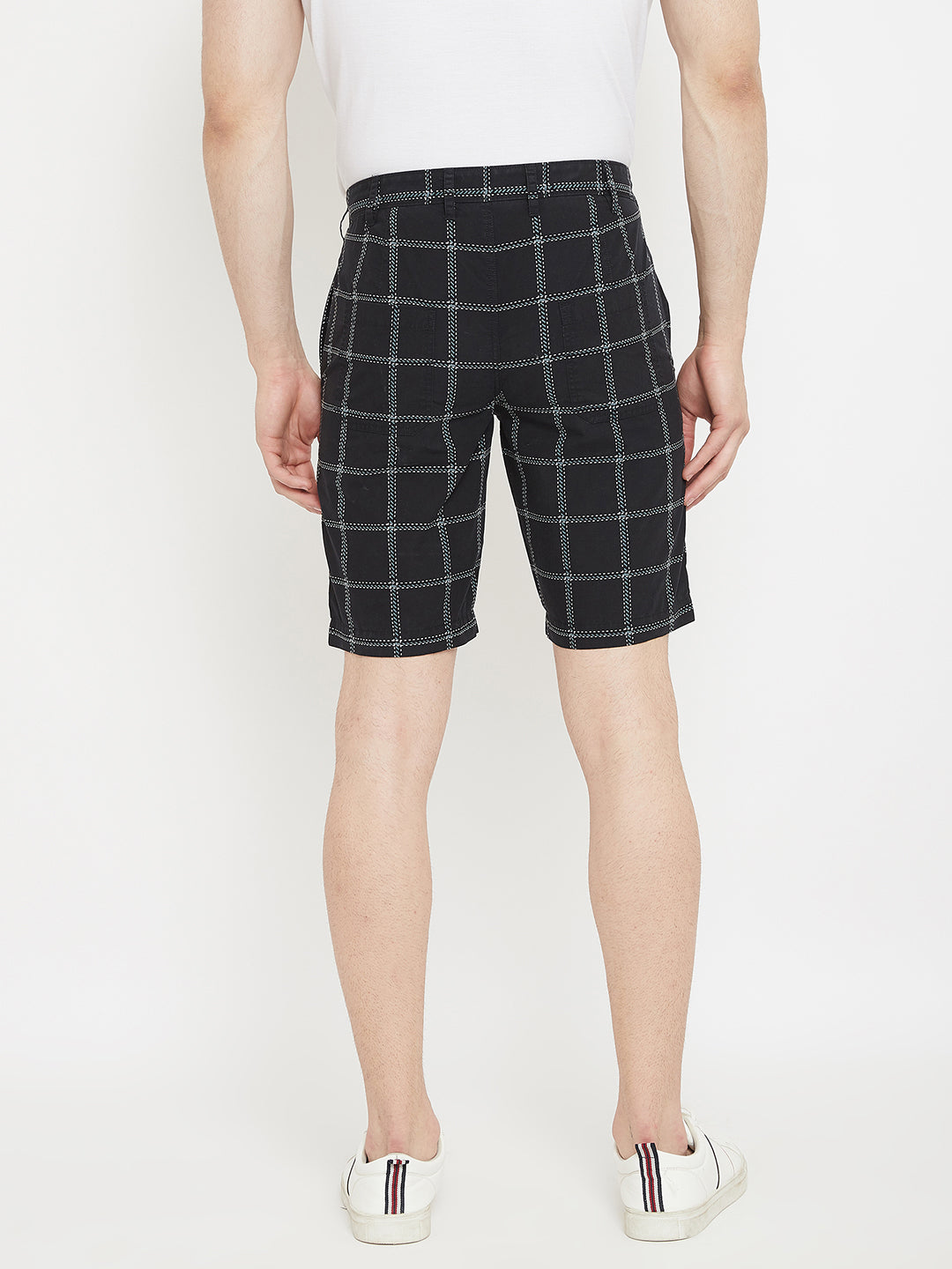 Black Checked shorts - Men Shorts