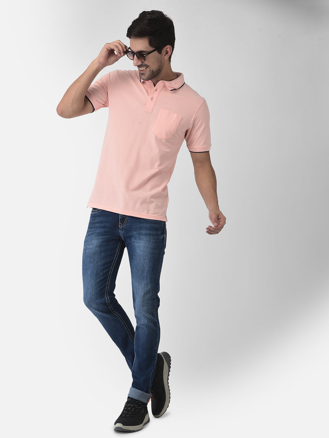 Pink Polo T-Shirt - Men T-Shirts