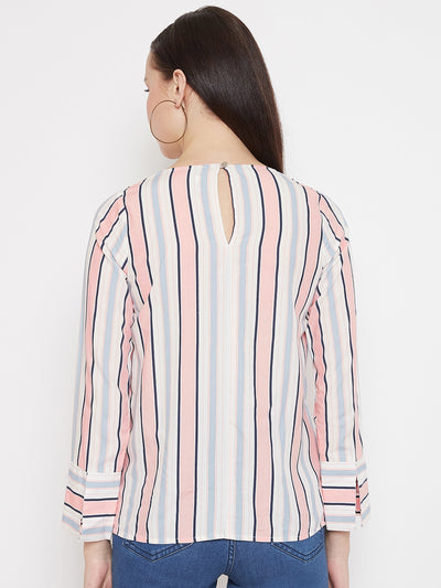 Pink Striped Top - Women Tops