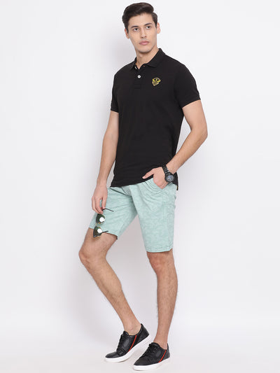 Green Printed Shorts - Men Shorts