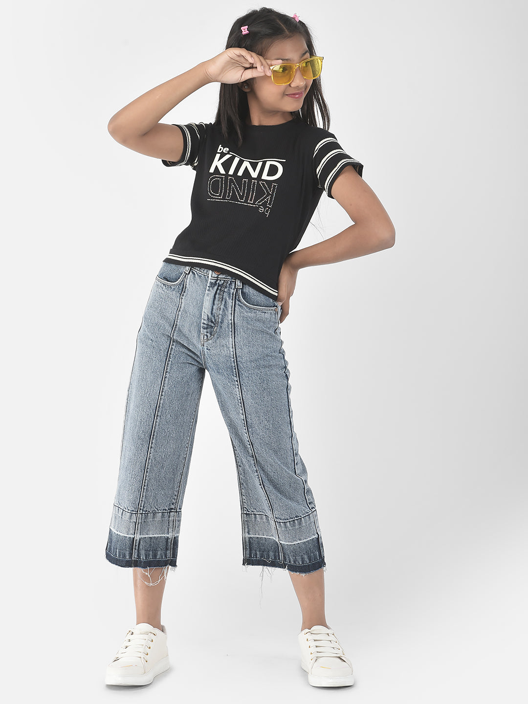  Black Kindness Cropped Top