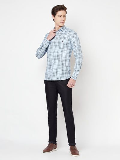 Blue Checked Shirt - Men Shirts