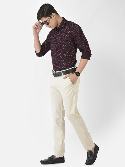  Maroon Shirt in Floral Print
