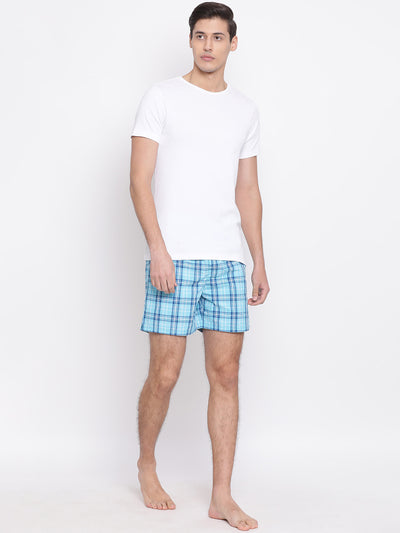 Blue Checked boxer - Men Boxers