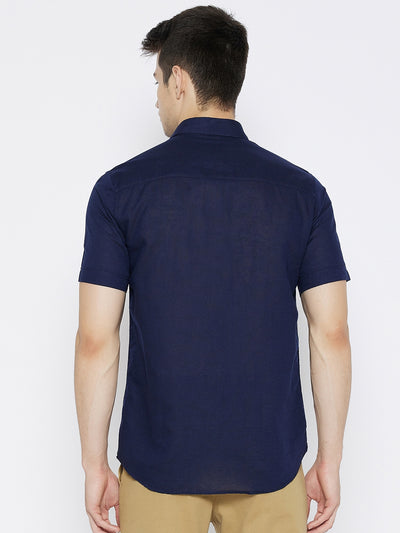 Navy Blue Slim Fit shirt - Men Shirts