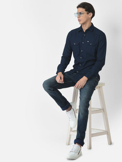 Shirt in Pure-Cotton Denim