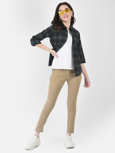 Green Checked Shirt - Women Shirts