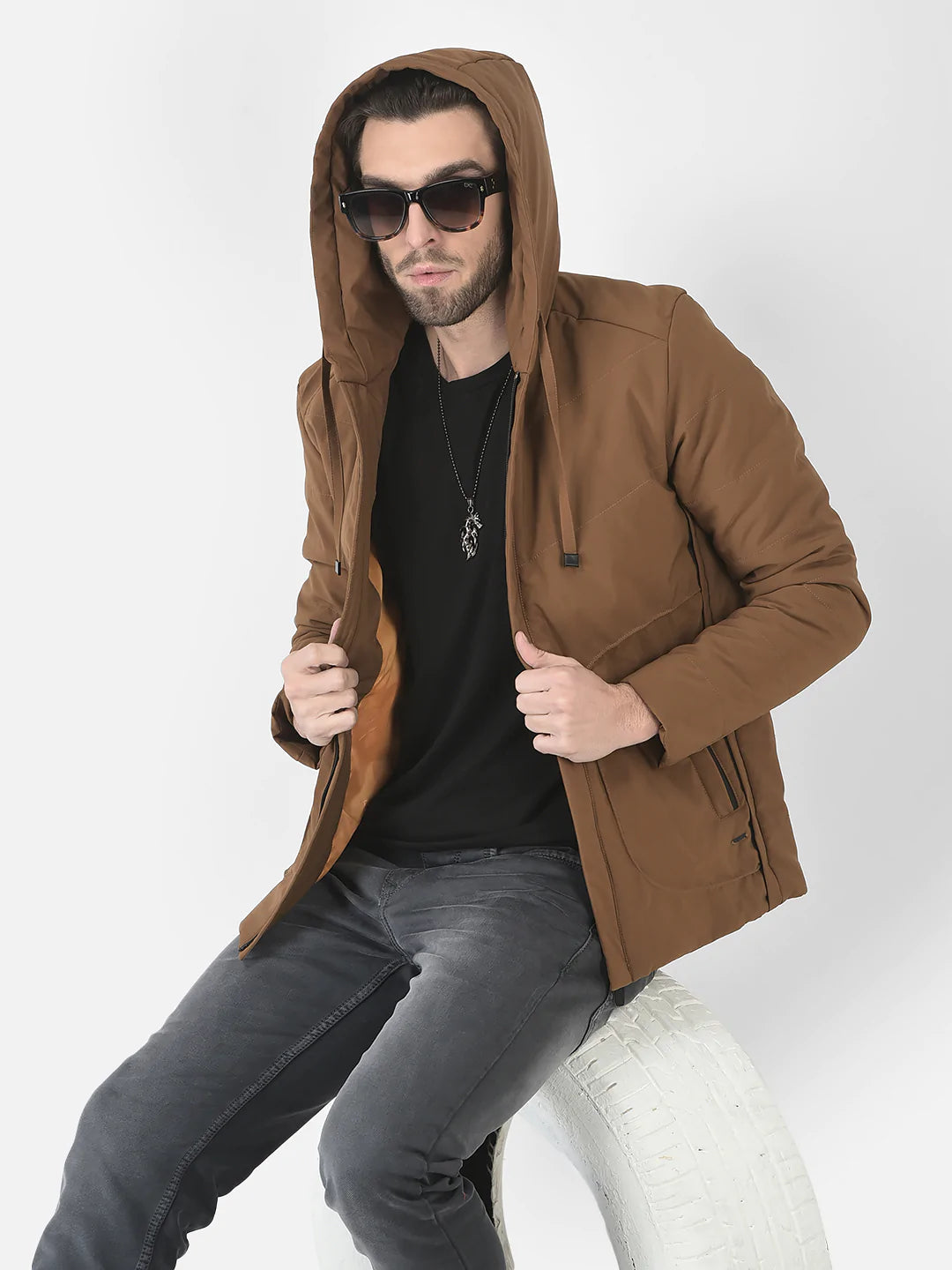Tan light jacket cheap