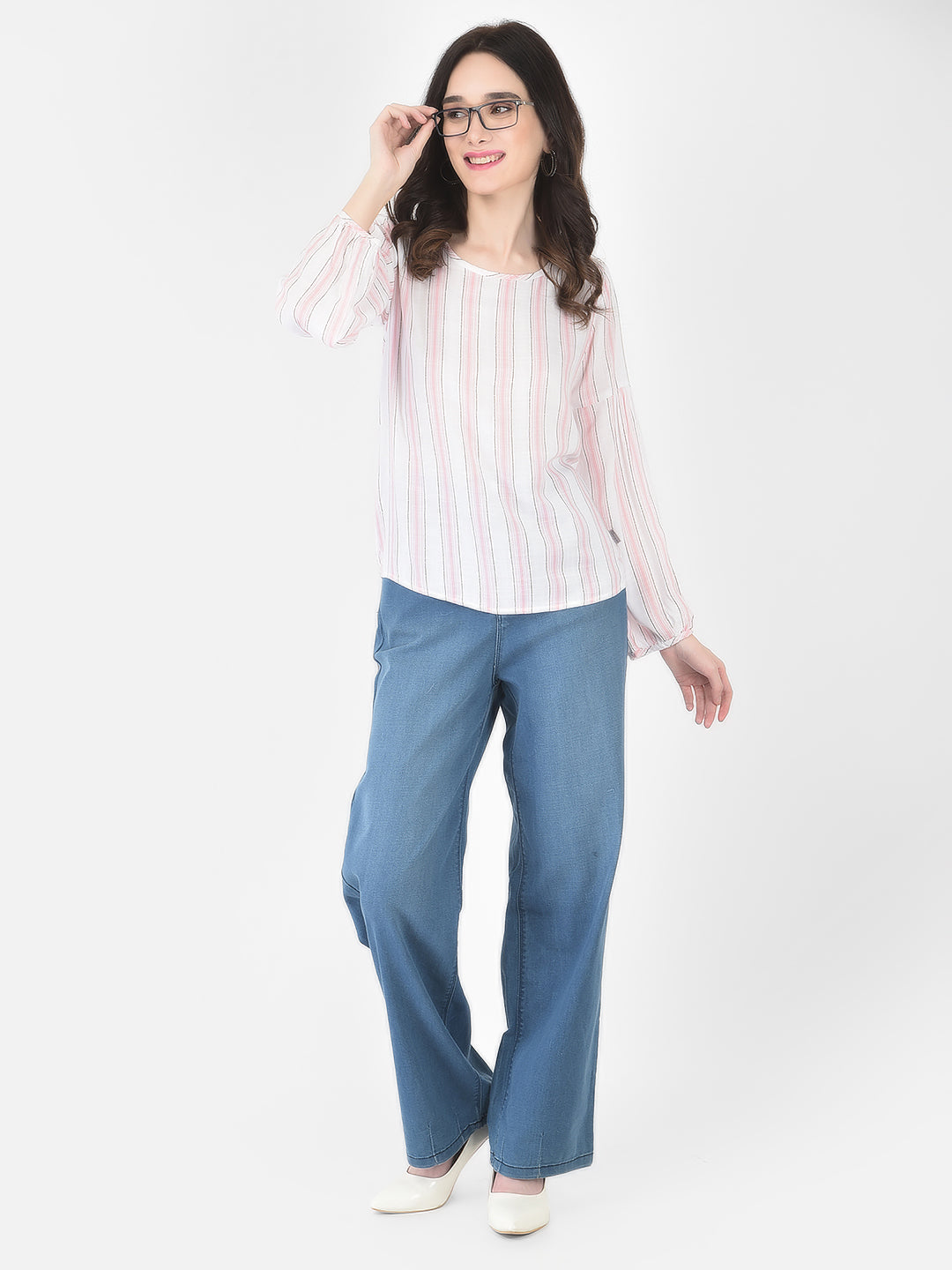 Pink Striped Top - Women Tops