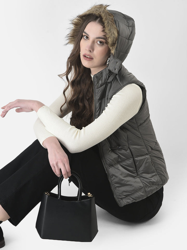  Polished Silver Padded Gilet