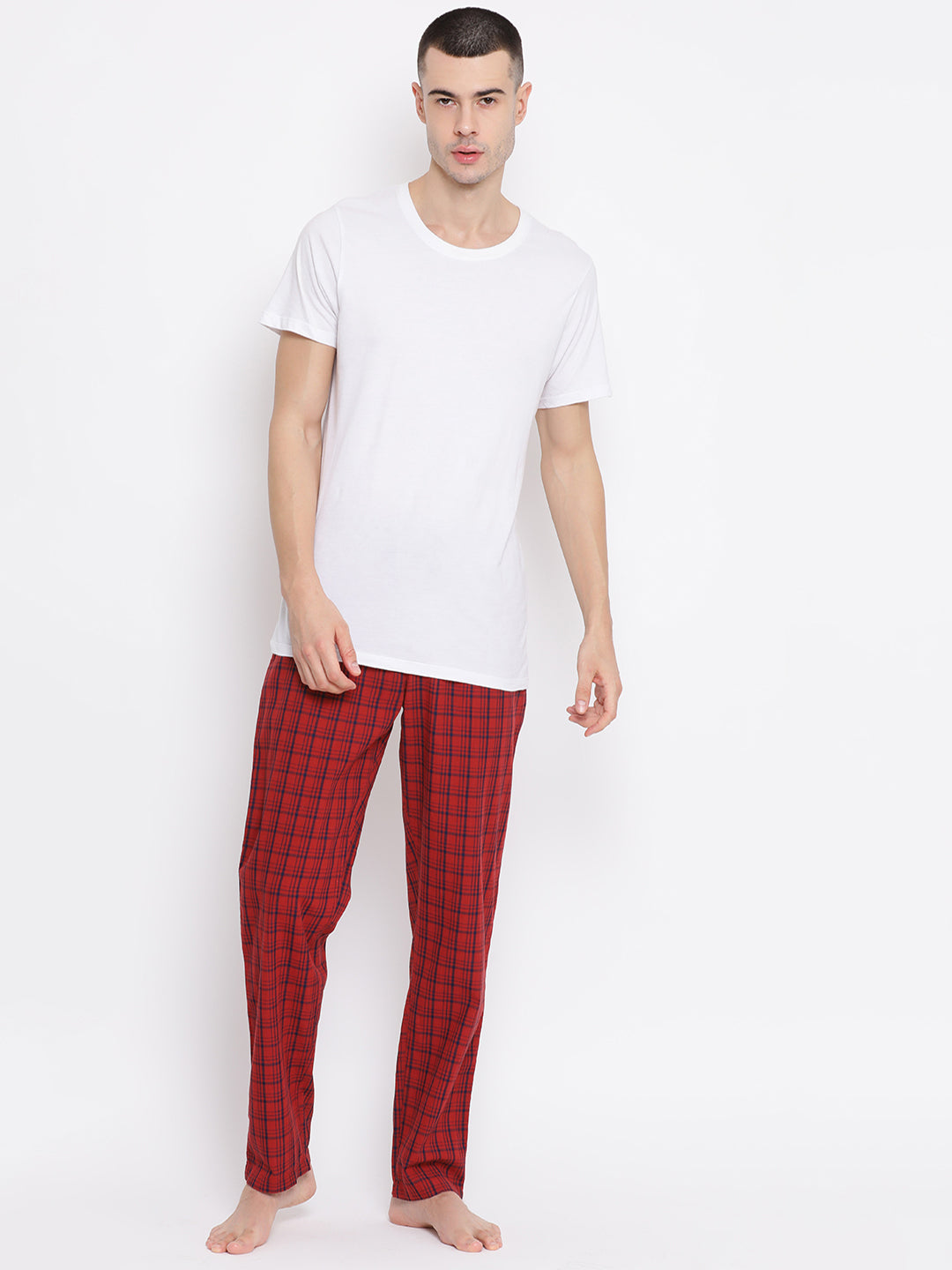 Red Checked Lounge Pants - Men Lounge Pants
