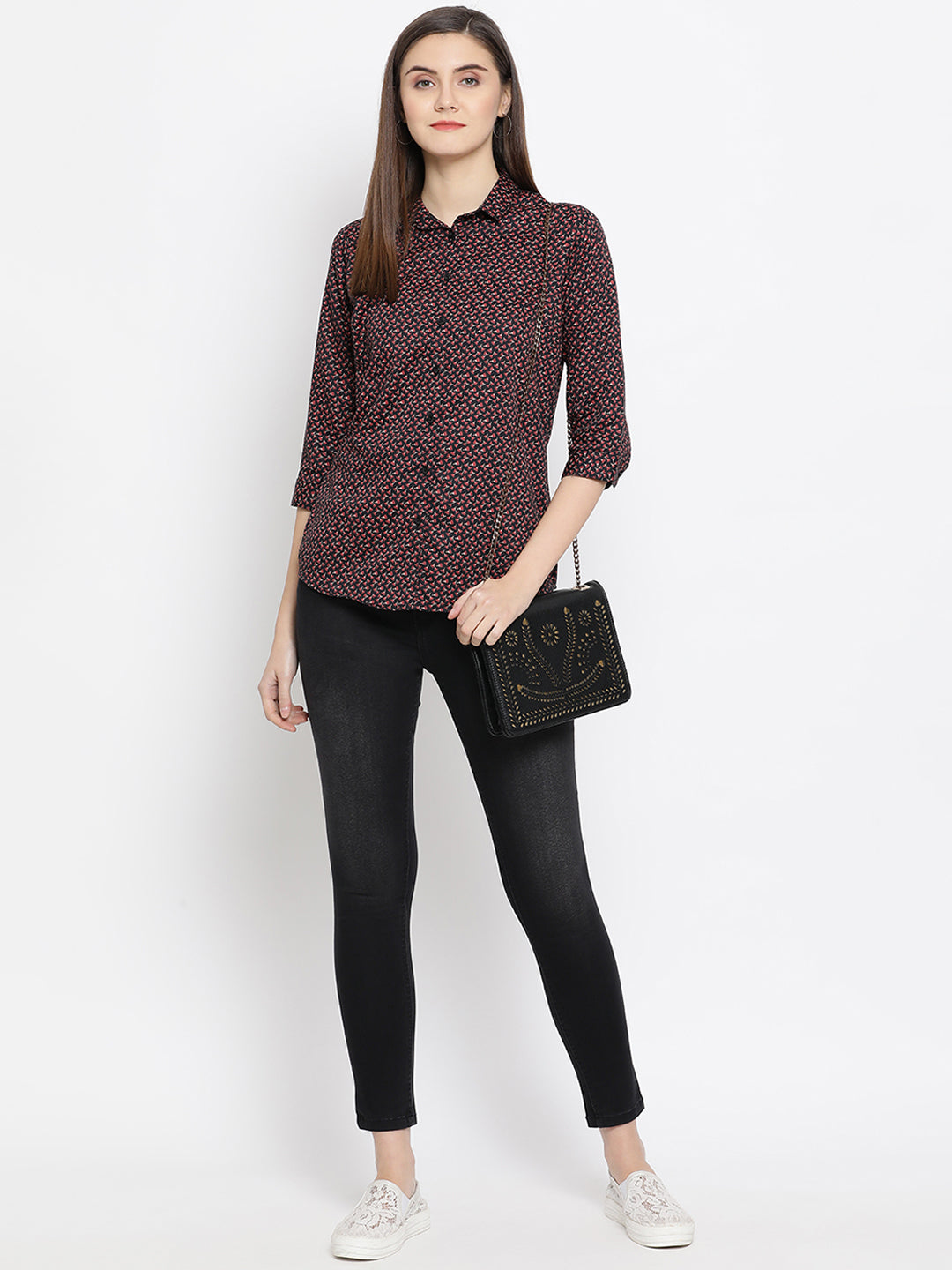 Printed Button up Shirt - Women Shirts