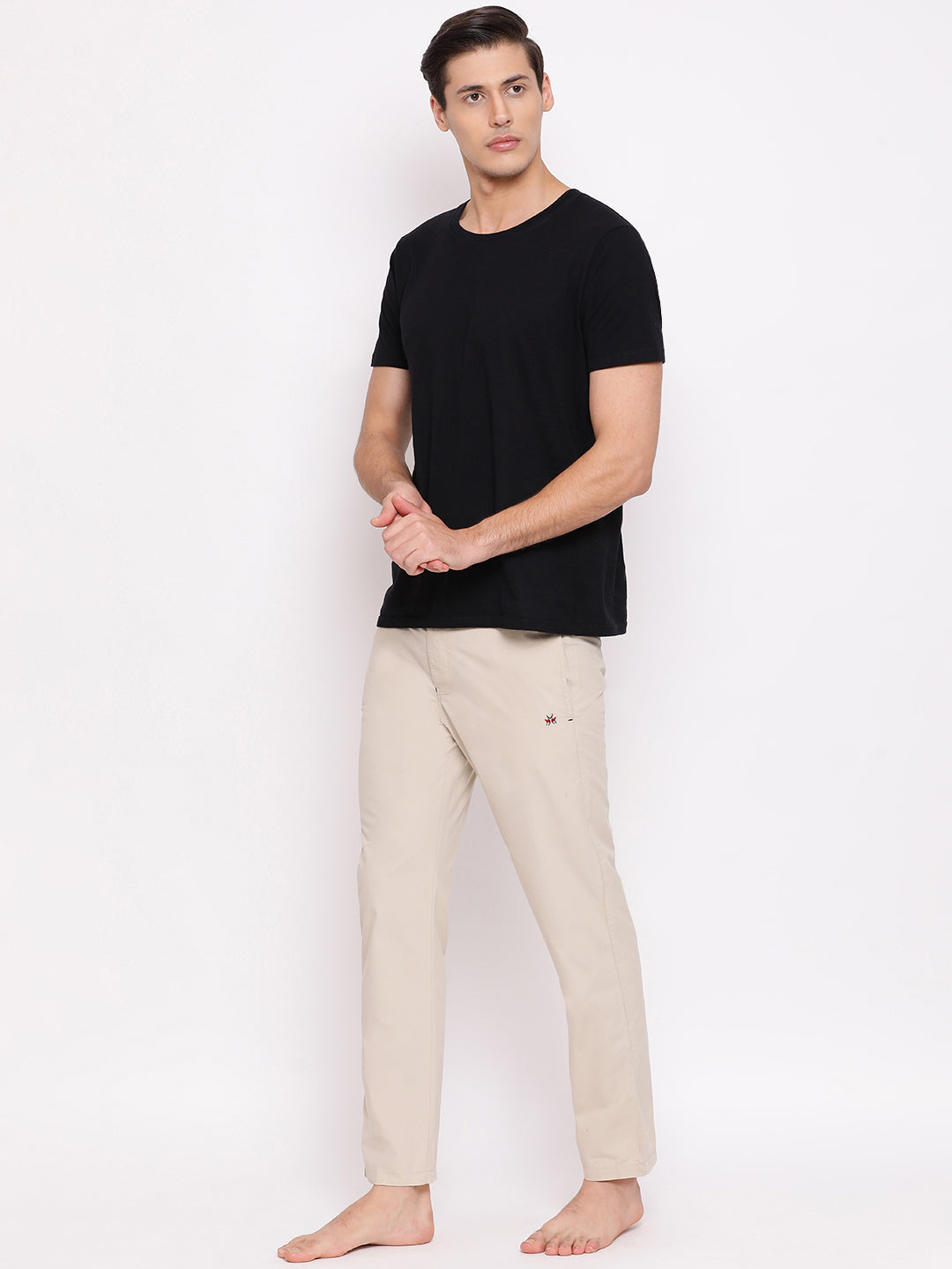 Beige Straight Lounge Pants - Men Lounge Pants