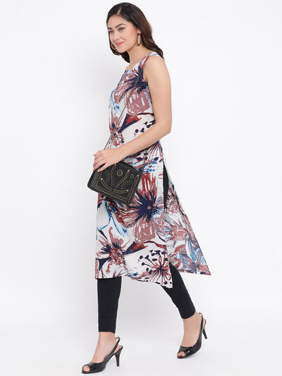 Sleeveless Printed Kurta - Women Kurtas