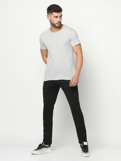 Black Track Pants-Men Track Pants-Crimsoune Club